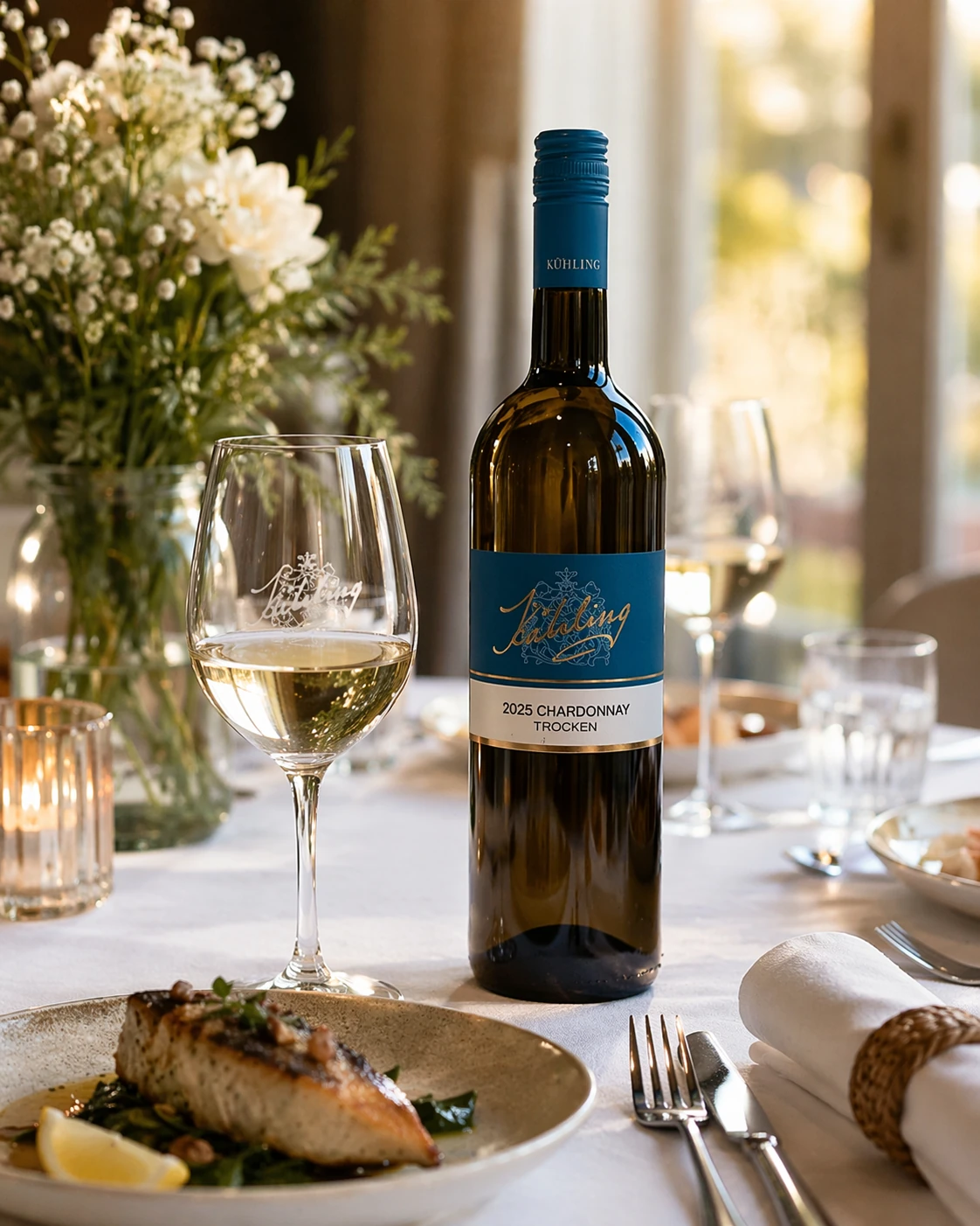 Kühling Chardonnay trocken Bermersheimer Seilgarten Weißwein